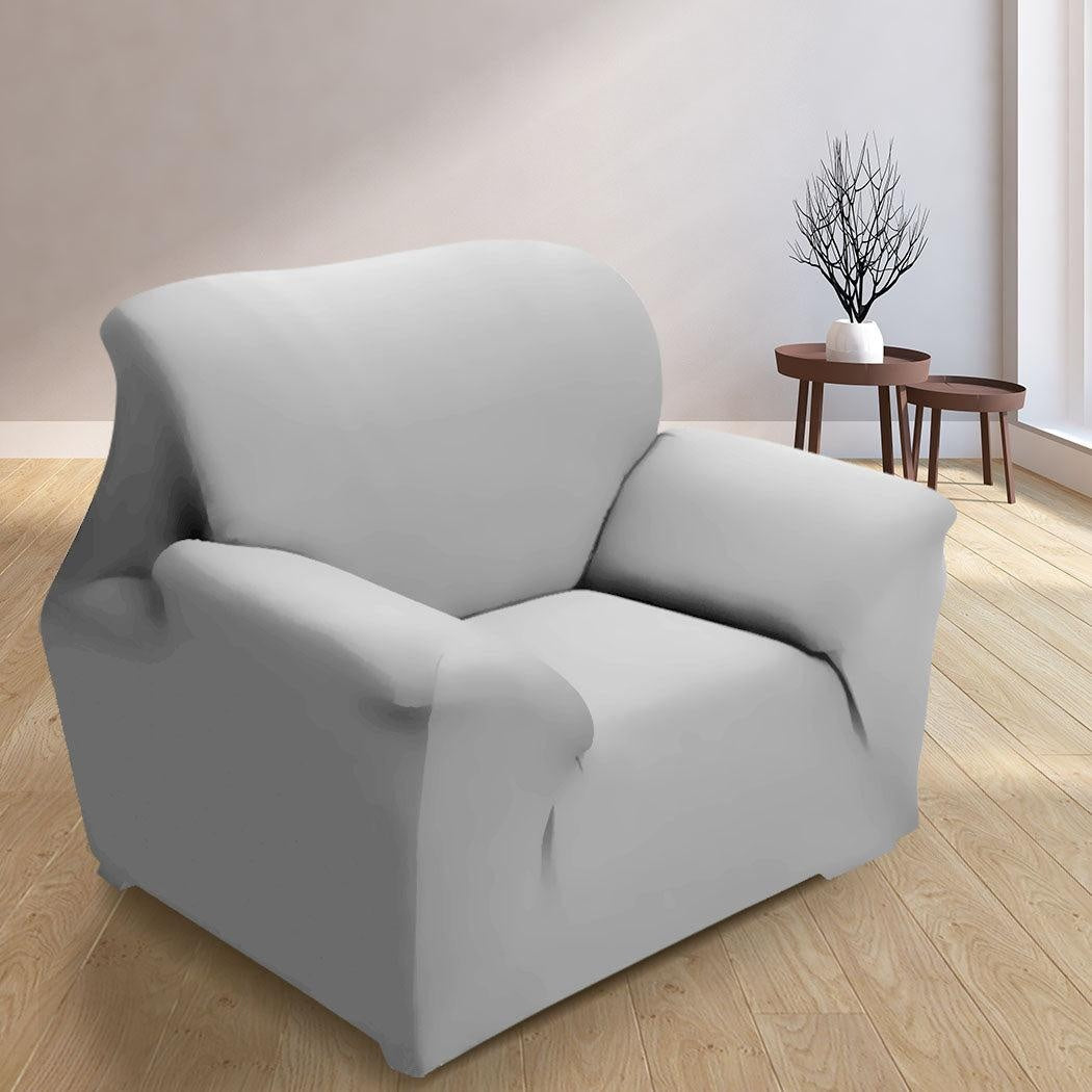Easy Fit Stretch Couch Sofa Slipcovers Protectors Covers 1 Seater Grey Deals499