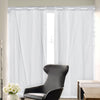 2x Blockout Curtains Panels 3 Layers with Gauze Room Darkening 140x244cm Grey Deals499