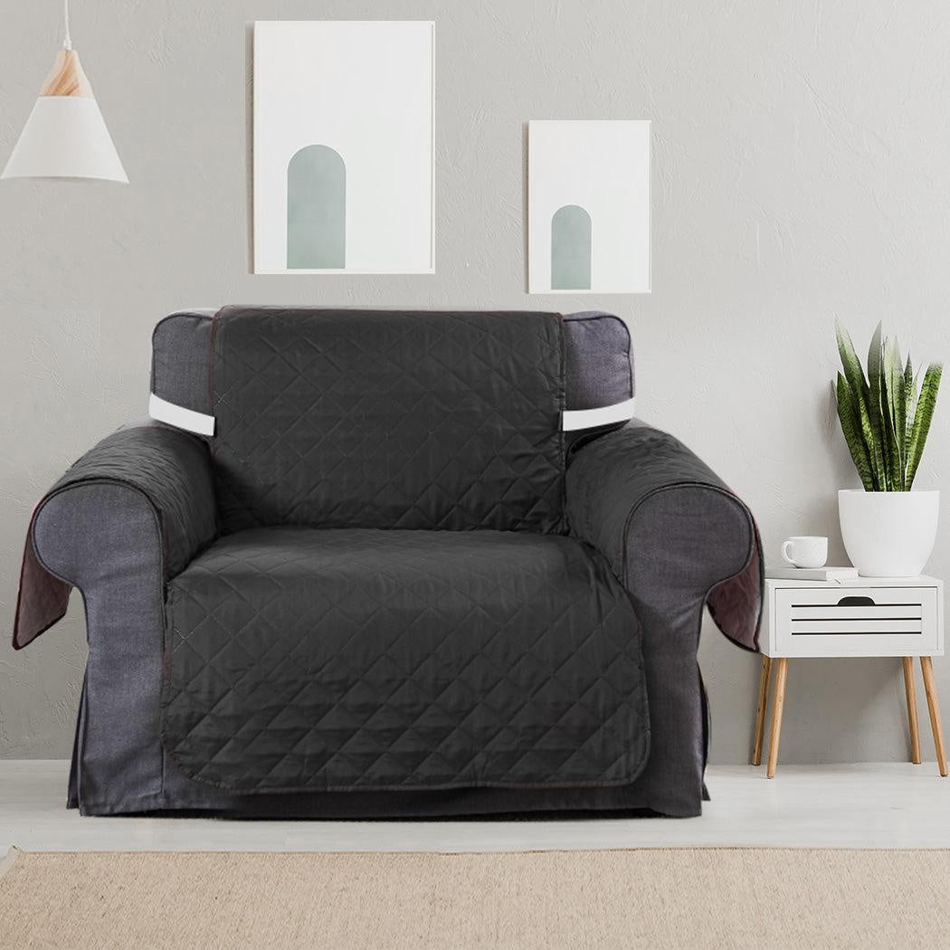 Sofa Cover Couch Lounge Protector Quilted Slipcovers Waterproof Grey 173cm x 200cm Deals499