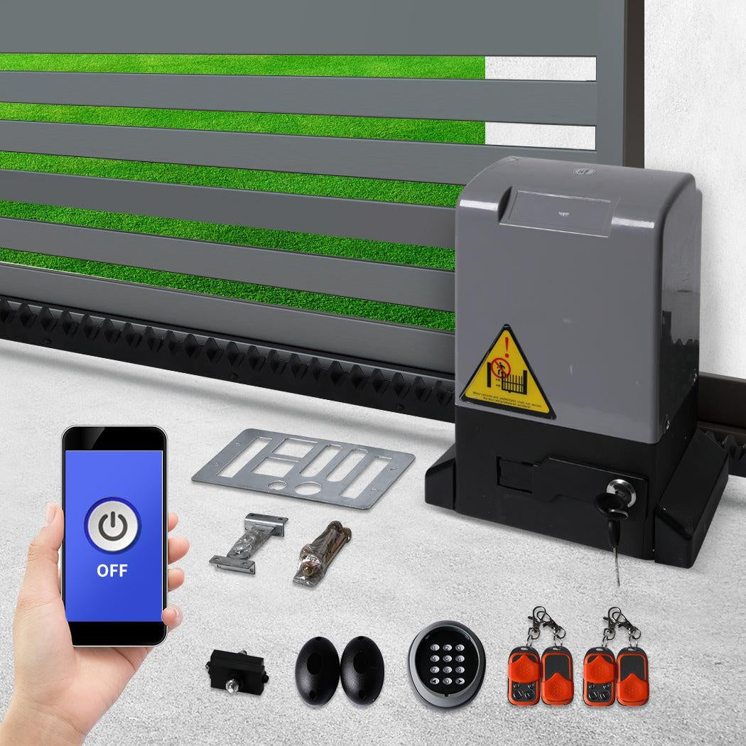 Sliding Gate Opener 1500kg 4M Automatic Motor Remote APP Control Key Pad Kit Deals499