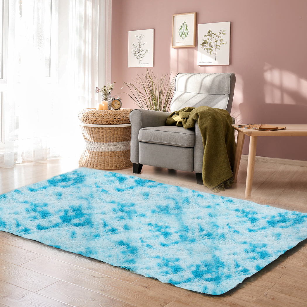 Floor Rug Shaggy Rugs Soft Large Carpet Area Tie-dyed Maldives 160x230cm Deals499