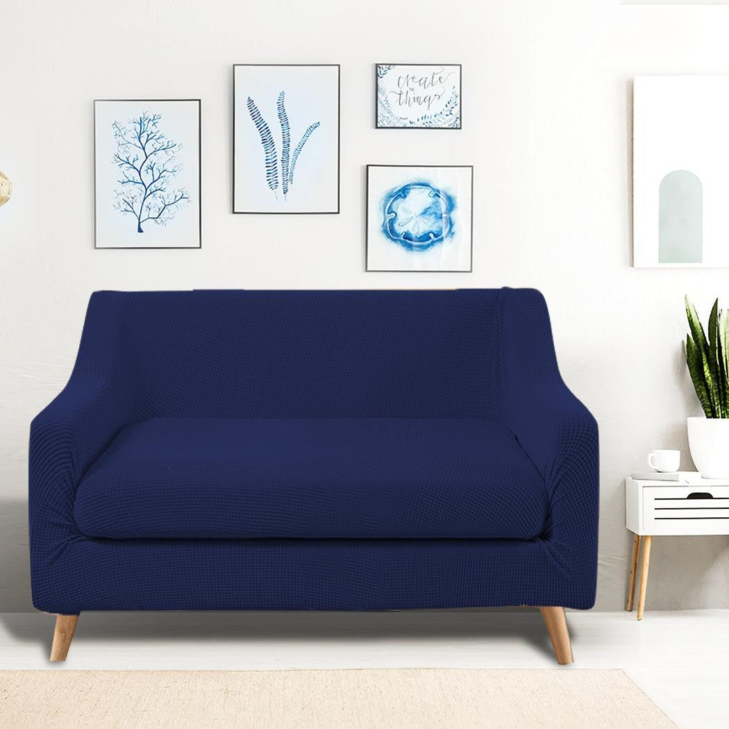 DreamZ Couch Sofa Seat Covers Stretch Protectors Slipcovers 2 Seater Navy Deals499
