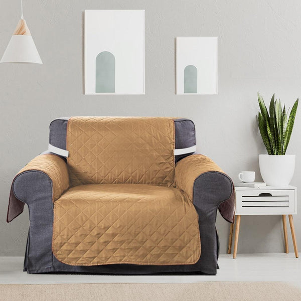 Sofa Cover Couch Lounge Protector Quilted Slipcovers Waterproof Ginger 173cm x 200cm Deals499