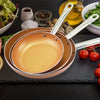Frypan Frying Pan Non Stick Stainless Steel Fry Pans Lid Cover Cookware Set 3PCS Deals499