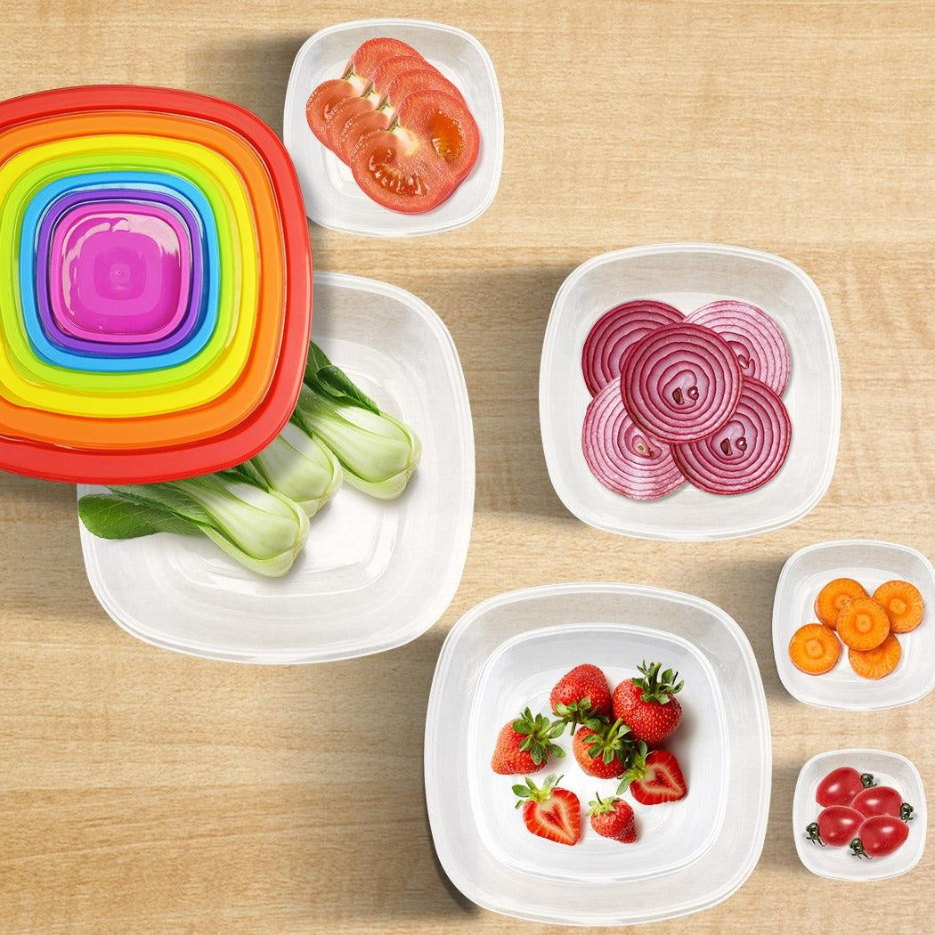 Set of 7 Reusable Bowl Food Fresh Keeping Sealing Lid Container Cover Plastic AU Deals499