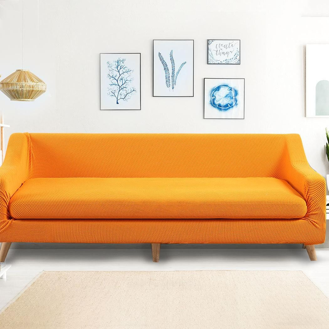 DreamZ Couch Sofa Seat Covers Stretch Protectors Slipcovers 4 Seater Orange Deals499