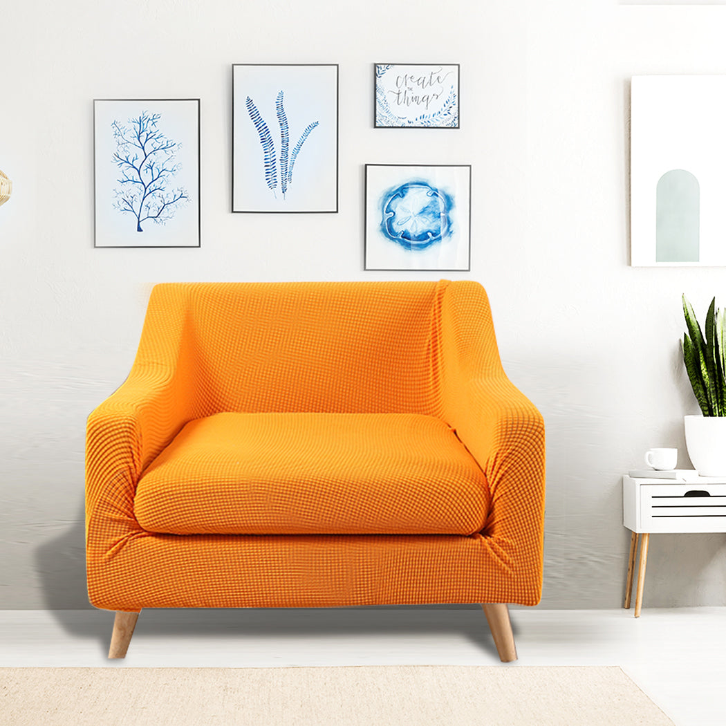 DreamZ Couch Sofa Seat Covers Stretch Protectors Slipcovers 1 Seater Orange Deals499