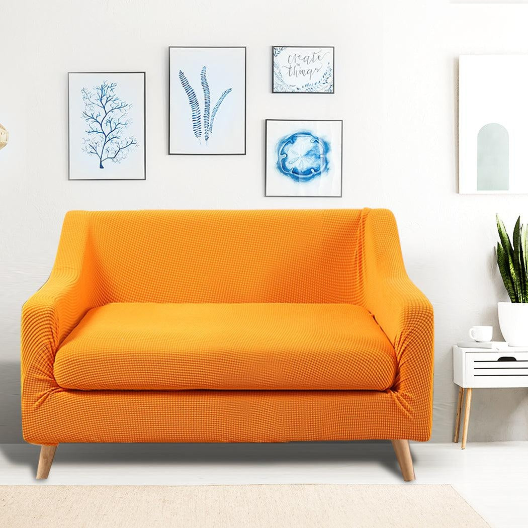 DreamZ Couch Sofa Seat Covers Stretch Protectors Slipcovers 2 Seater Orange Deals499