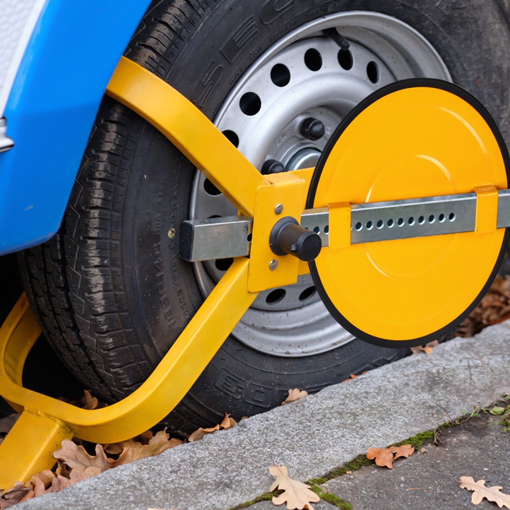 Wheel Lock Clamp Vehicle Caravan Security Anti-theft 2 Keys Heavy Duty 13''-16'' Deals499