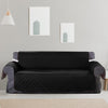 Sofa Cover Couch Lounge Protector Quilted Slipcovers Waterproof Black 335cm x 218cm Deals499