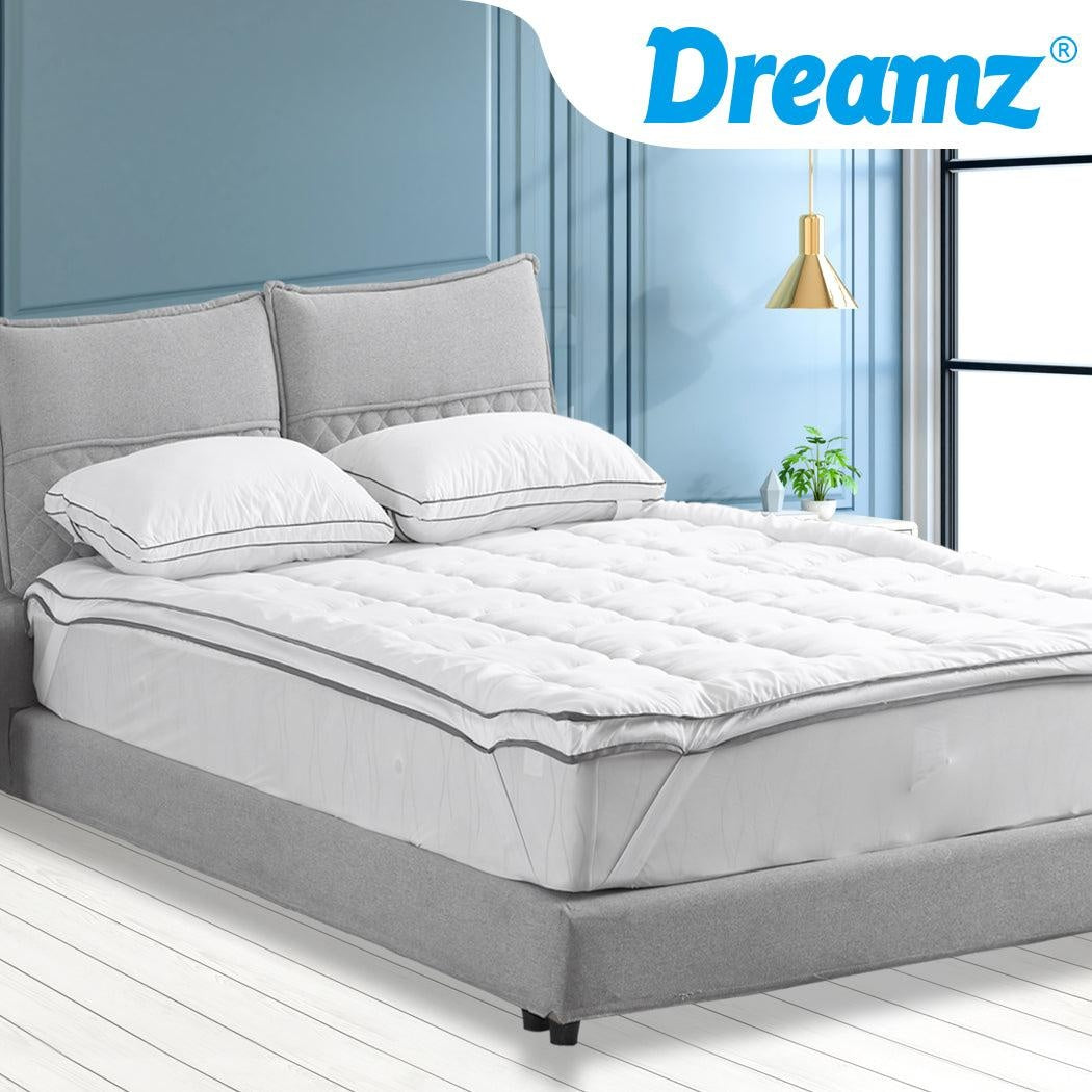 DreamZ Bedding Luxury Pillowtop Mattress Topper Mat Pad Protector Cover Single Deals499