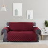 2 Seater Sofa Covers Quilted Couch Lounge Protectors Slipcovers Wine Deals499