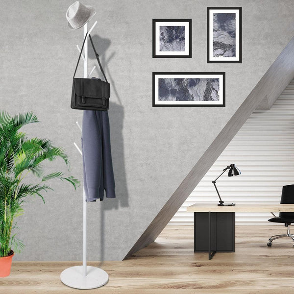 Clothes Stand Garment Coat Rack Metal Rail Portable Hanger Stand Organizer White Deals499