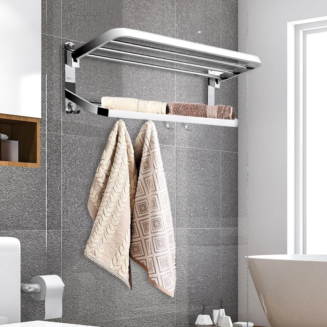 Towel Rail Rack Racks Ladder Shelf Bar Stainless Steel Wall Mounted Bathroom Deals499