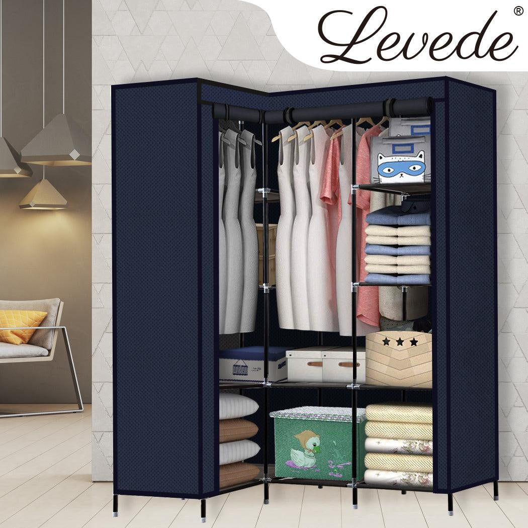 Levede Portable Clothes Closet Wardrobe Storage Cloth Organiser Unit Shelf Rack Deals499
