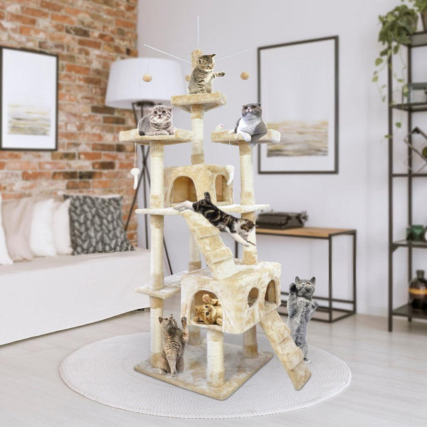 PaWz 2.1M Cat Scratching Post Tree Gym House Condo Furniture Scratcher Tower Deals499