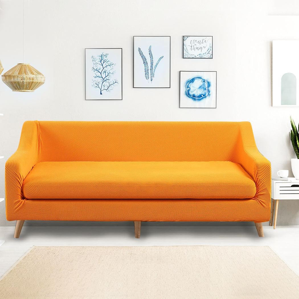 DreamZ Couch Sofa Seat Covers Stretch Protectors Slipcovers 3 Seater Orange Deals499