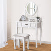 Levede Dressing Table Stool Mirror Makeup Jewellery Organizer Drawer Cabinet Deals499