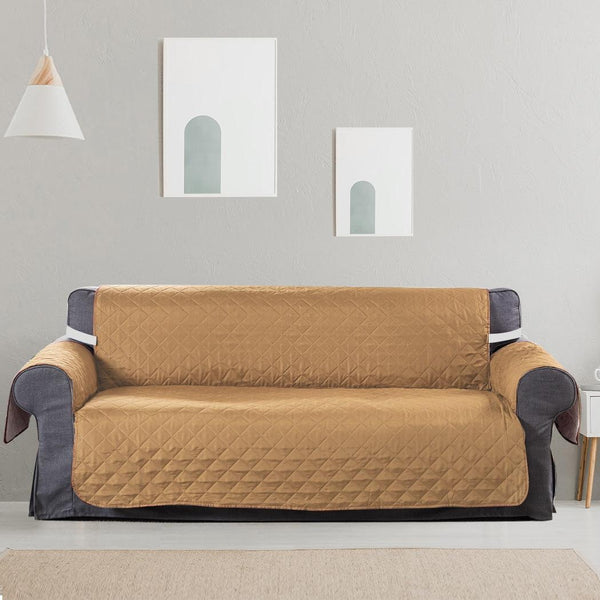 Sofa Cover Couch Lounge Protector Quilted Slipcovers Waterproof Ginger 335cm x 218cm Deals499