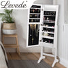 Levede Mirror Jewellery Cabinet Dressing Makeup Jewelry Storage Organiser Wood Deals499