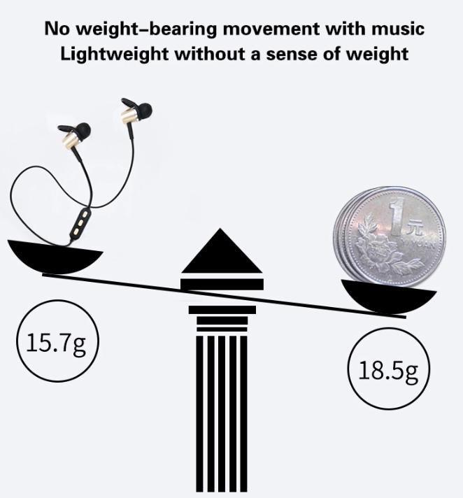 Bluetooth Wireless Headset Magnetic Sports Eeadphones Black Deals499