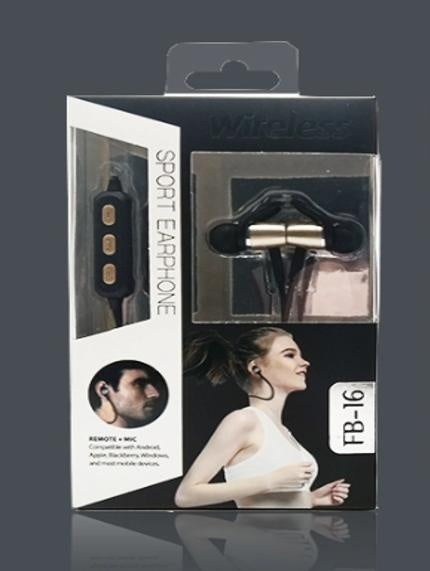 Bluetooth Wireless Headset Magnetic Sports Eeadphones Gold Deals499