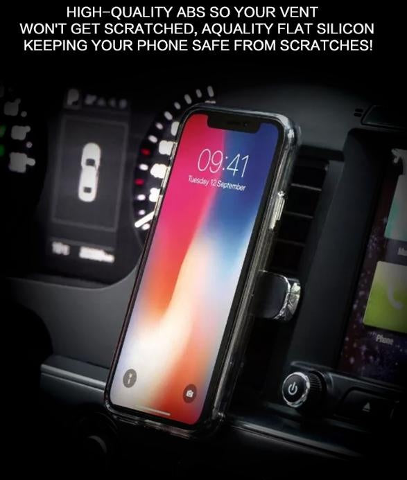 Car Air Vent Phone Holder Magnetic Silver Deals499