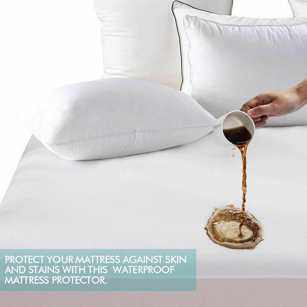 DreamZ Fitted Waterproof Bed Mattress Protectors Covers Single Deals499
