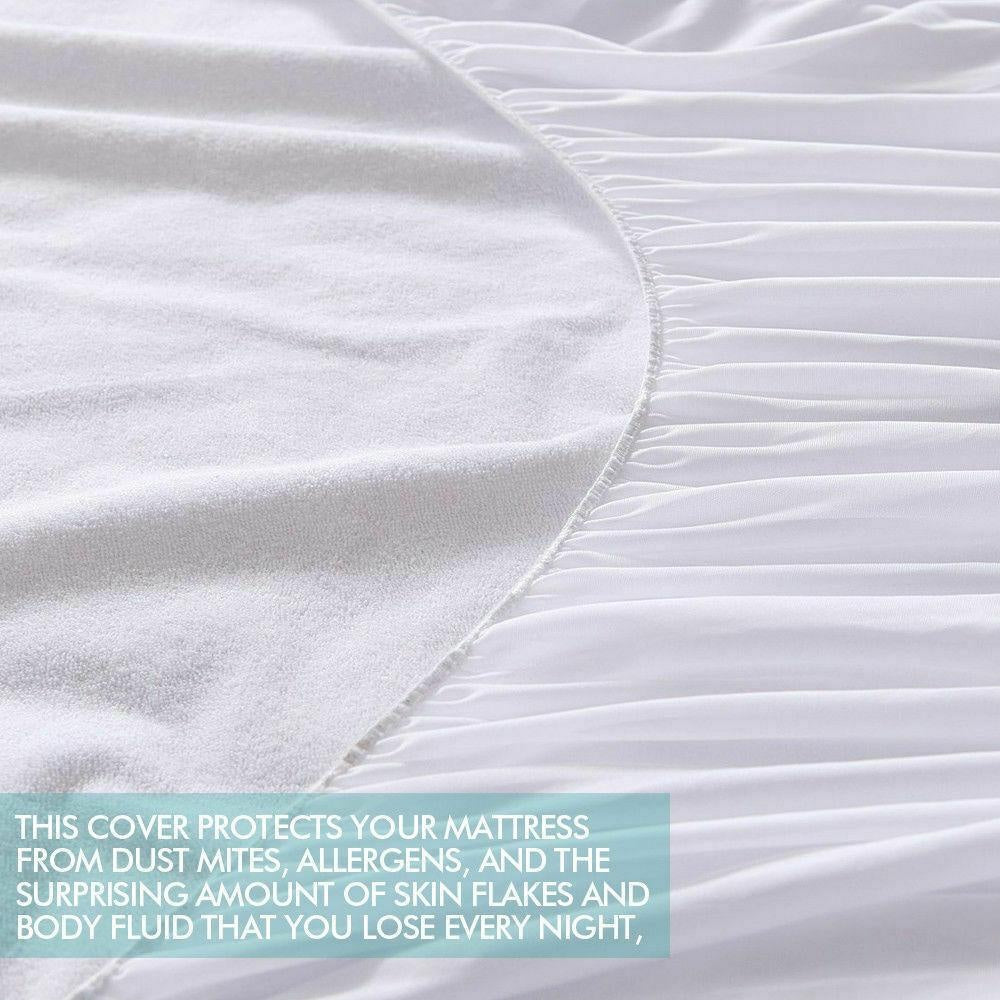DreamZ Fitted Waterproof Bed Mattress Protectors Covers Single Deals499