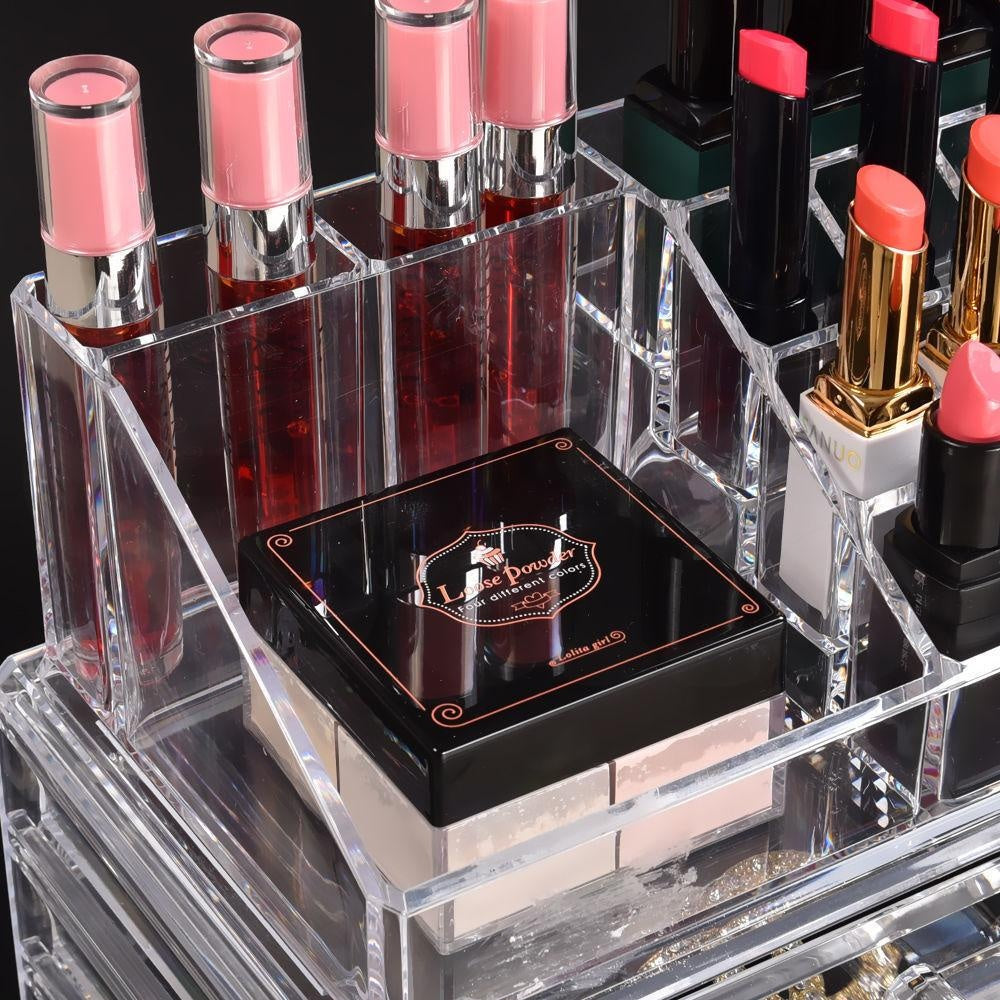 Cosmetic 7 Drawer Makeup Organizer Storage Jewellery Holder Box Acrylic Display Deals499