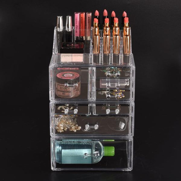 Cosmetic 8 Drawer Makeup Organizer Storage Jewellery Holder Box Acrylic Display Deals499