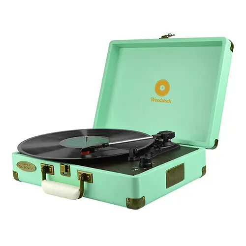 mbeat® Woodstock Retro Turntable Player TIIFFANY BLUE MBEAT