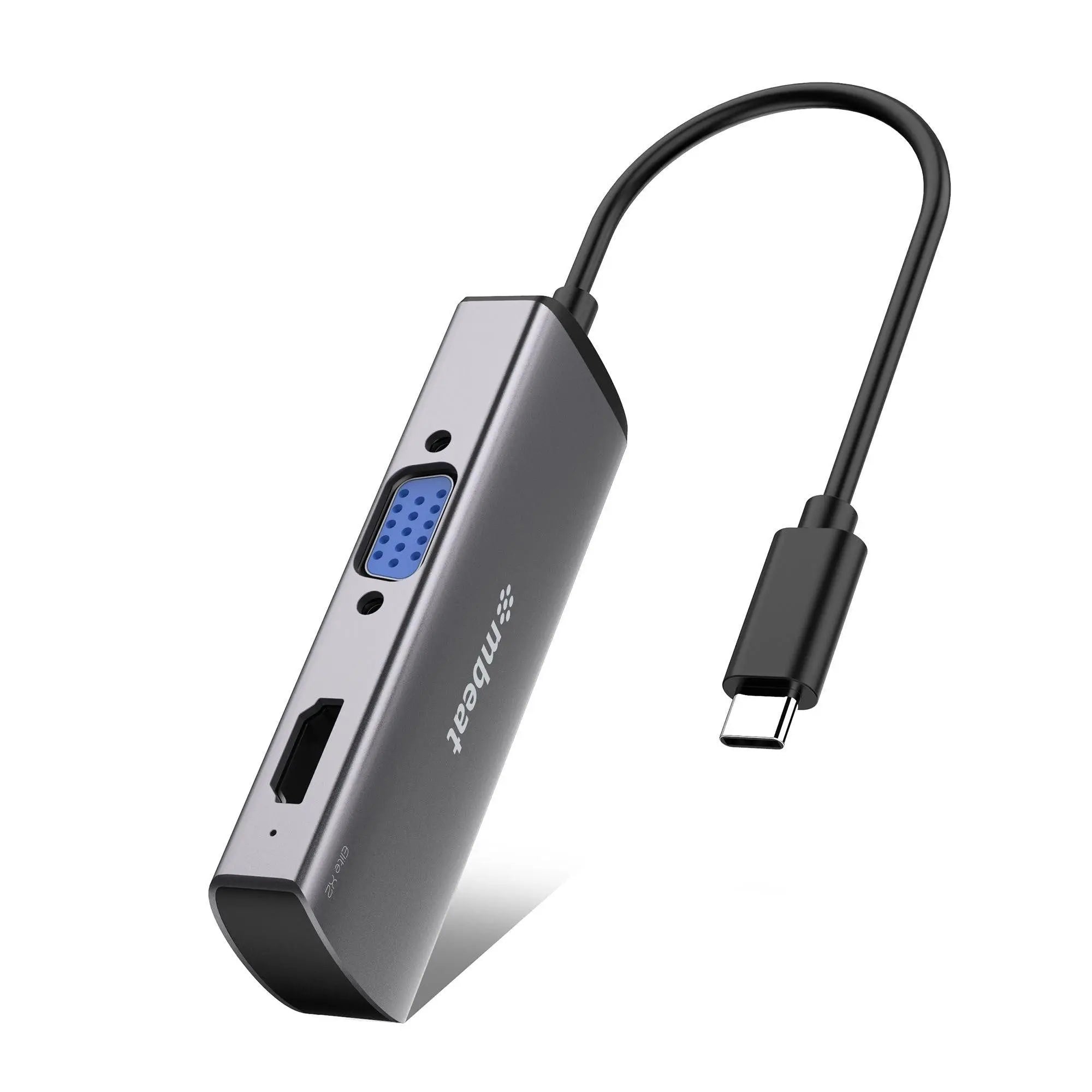 mbeat® Elite X2 2-in-1 USB-C to 4K HDMI & VGA Dual Monitor Adapter - Ideal for Notebook/Laptop MBEAT