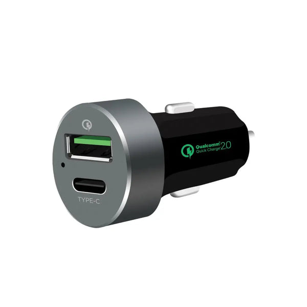 mbeat® QuickBoost USB 2.0 & USB Type-C Dual Port Car Charger -  Certified Qualcomm Quick Charge 2.0 technology /Fast Charging/ Samsung Galaxy Note MBEAT