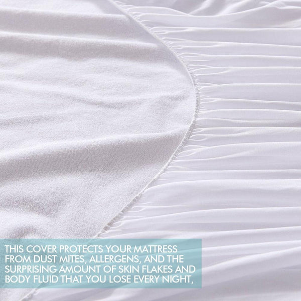 DreamZ Fitted Waterproof Mattress Protector with Bamboo Fibre Cover King Single Deals499