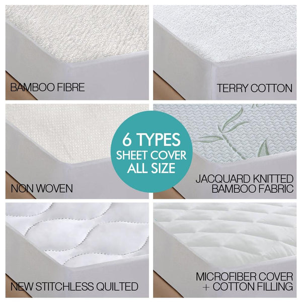 DreamZ Fitted Waterproof Mattress Protector with Bamboo Fibre Cover King Single Deals499