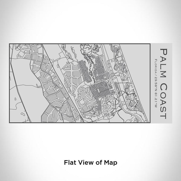Palm Coast - Florida Map Insulated Bottle Cyan Castor