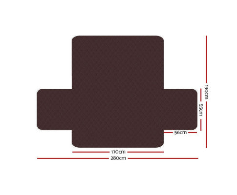 Sofa Cover Couch Covers Protector Slipcovers 3 Seater Reversible Brown/Beige Deals499