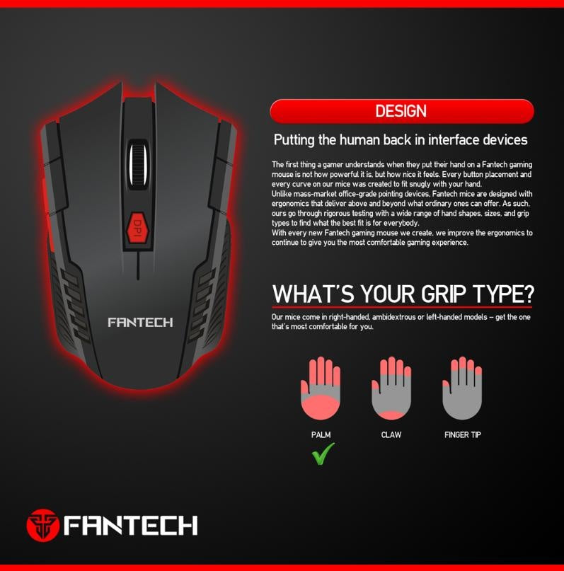 Fantech W4 Raigor Wireless Gaming Mouse Black Deals499