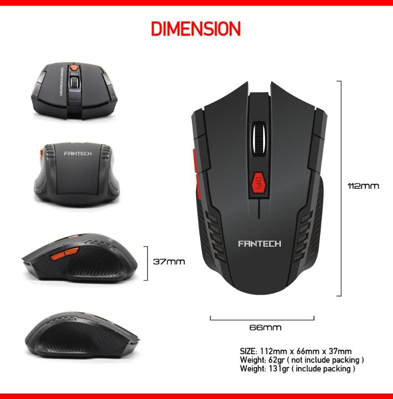 Fantech W4 Raigor Wireless Gaming Mouse Black Deals499