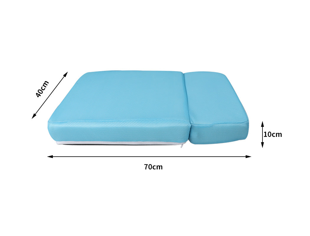 PaWz Pet Stairs Steps Ramp Portable Foldable Climbing Staircase Soft Dog Blue Deals499