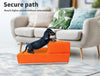PaWz Pet Stairs Steps Ramp Portable Foldable Climbing Staircase Soft Dog Orange Deals499