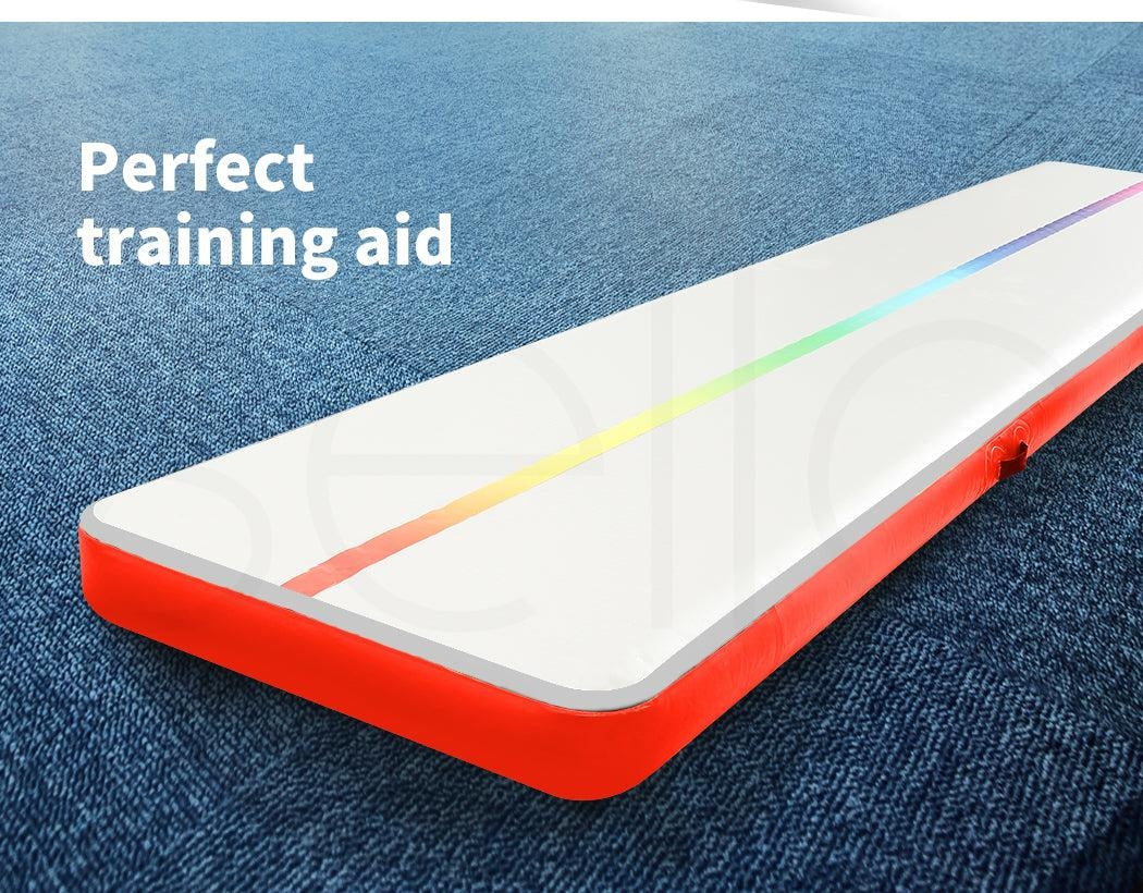 4x1M Inflatable Air Track Mat Tumbling Pump Floor Home Gymnastics Gym in Red Deals499