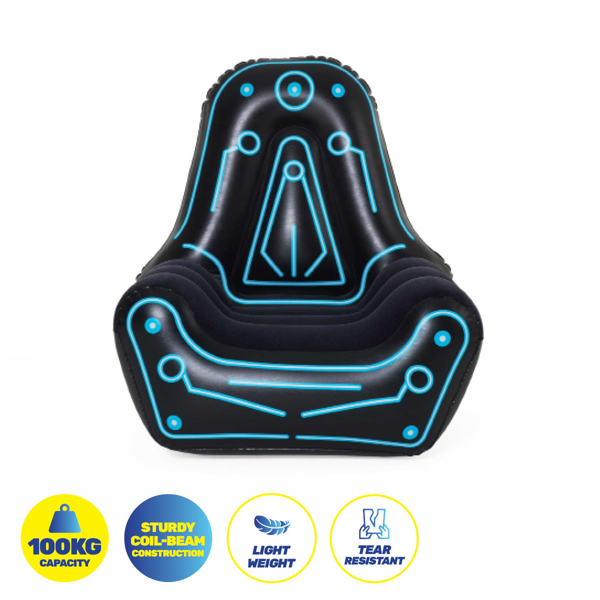Bestway Mainframe Air Chair Inflatable Gaming Sofa Seat Cruiser Chair Deals499