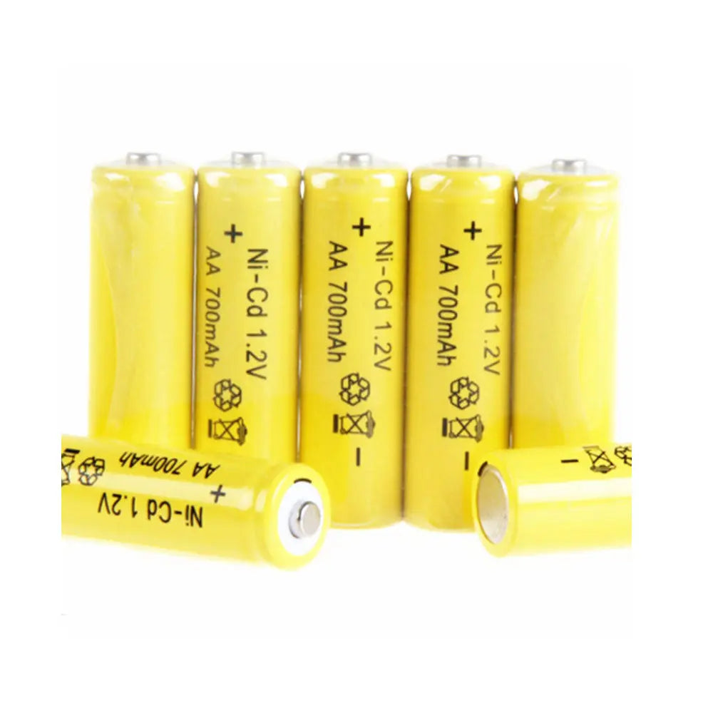 10x AA Rechargeable Batteries - Ni-Cd 700 mAh 1.2V NiCd Nickel Cadmium Battery from Deals499 at Deals499