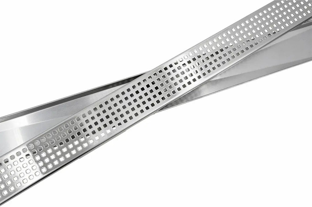 1200mm Bathroom Shower Stainless Steel Grate Drain w/Centre outlet Floor Waste Square Pattern Deals499