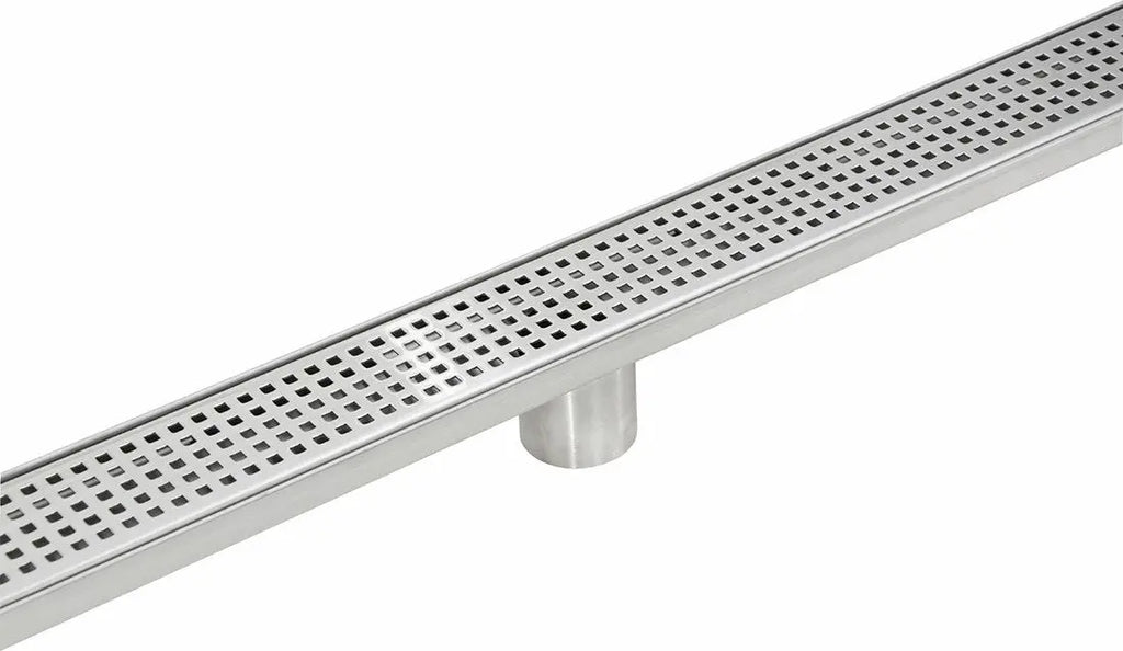 1200mm Bathroom Shower Stainless Steel Grate Drain w/Centre outlet Floor Waste Square Pattern Deals499
