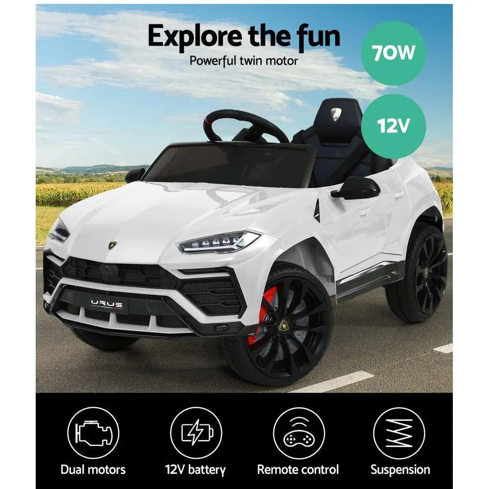 12V Electric Kids Ride On Toy Car Licensed Lamborghini URUS Remote Control White Deals499