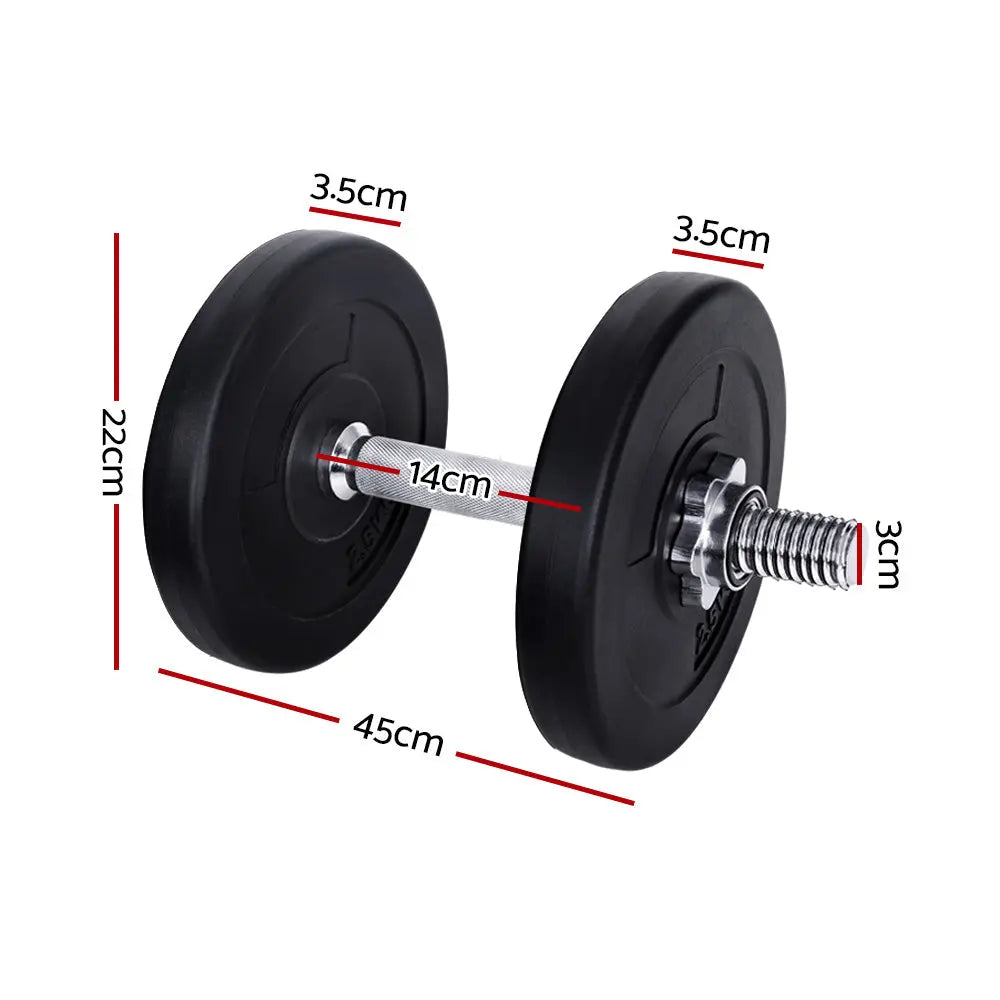 15KG Dumbbells Dumbbell Set Weight Training Plates Home Gym Fitness Exercise Deals499