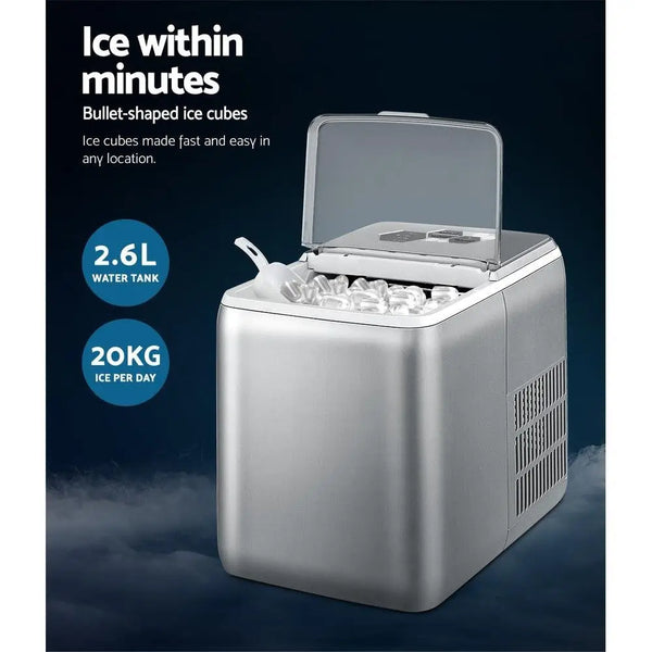 2.6L Ice Maker Machine Commercial Portable Ice Makers Cube Tray Countertop Bar Deals499